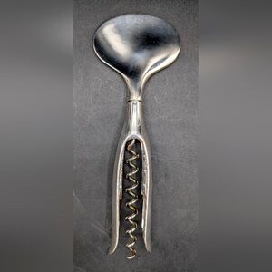 Vintage DANSK CORKSCREW 2-part Silver Plated Mid Century Modern circa 1950 as is